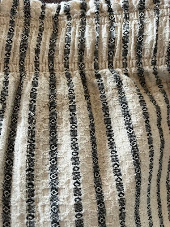 American Eagle Outfitters Cream and Black Striped Wide Leg Pants - Picture 7 of 7